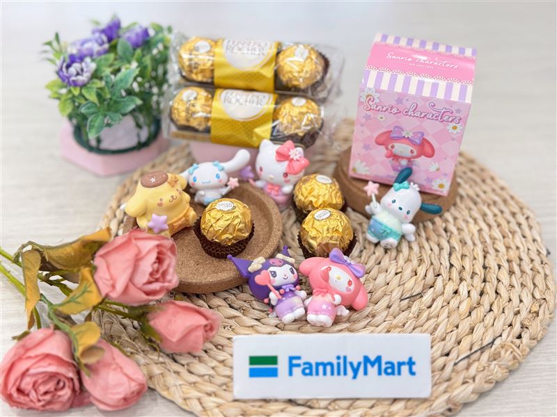 全家限量販售三麗鷗人氣IP周邊「Sanrio小愛神丘比特磁吸件」(229元隻)。（圖／品牌業者提供）