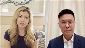 美國保守派Podcast節目主持人Natalie Winters日前專訪國安會副秘書長林飛帆，談及在野黨阻擋國防預算問題。（圖／翻攝自林飛帆臉書）