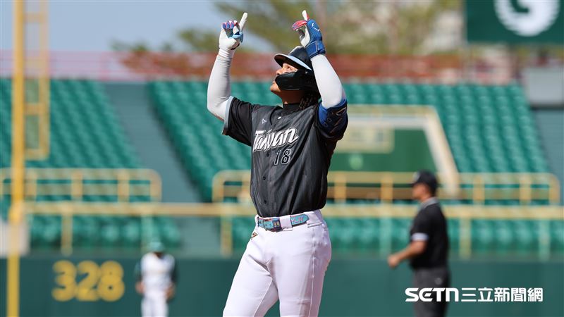 WBC台灣隊內野手張育成。（圖／記者劉彥池攝影）