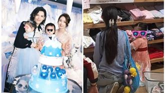 郭碧婷素顏逛平價店被拍　5歲女兒正面曝