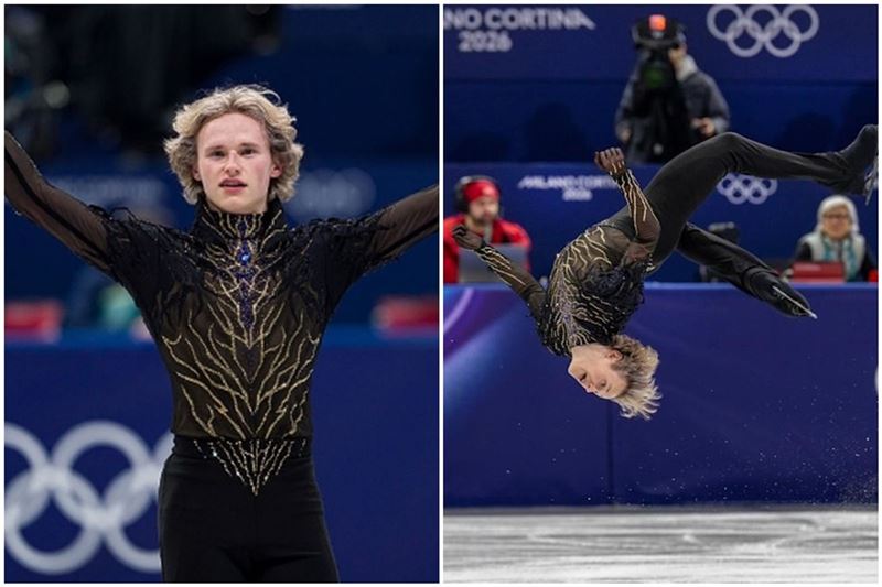 本屆最受矚目的焦點之一，莫過於美國年僅21歲的花式滑冰選手伊利亞馬里寧（Ilia Malinin）。（翻攝自X、IG@DUjK8IoEl9g）