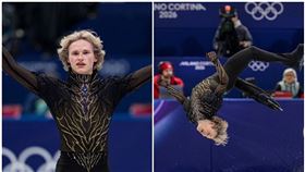 本屆最受矚目的焦點之一，莫過於美國年僅21歲的花式滑冰選手伊利亞馬里寧（Ilia Malinin）。（翻攝自X、IG@DUjK8IoEl9g）