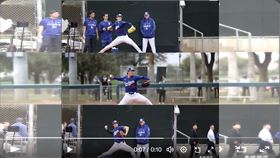 大聯盟推特並排呈現佐佐木朗希、山本由伸和大谷翔平春訓投球畫面。（圖／翻攝自MLB推特）