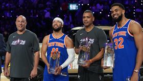 「尼克隊」奪下明星賽投籃大賽冠軍。（圖／美聯社／達志影像）