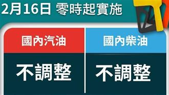 台灣中油：明日起汽、柴油價格都不調整