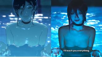 正妹重現蕾潔「裸泳」名場面　震撼全網