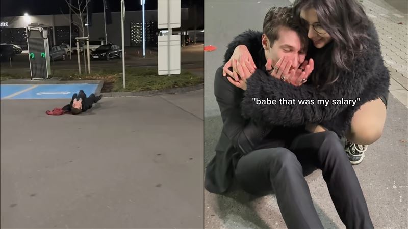 男子崩潰躺在地上。（圖／取自IG hyoga.x）