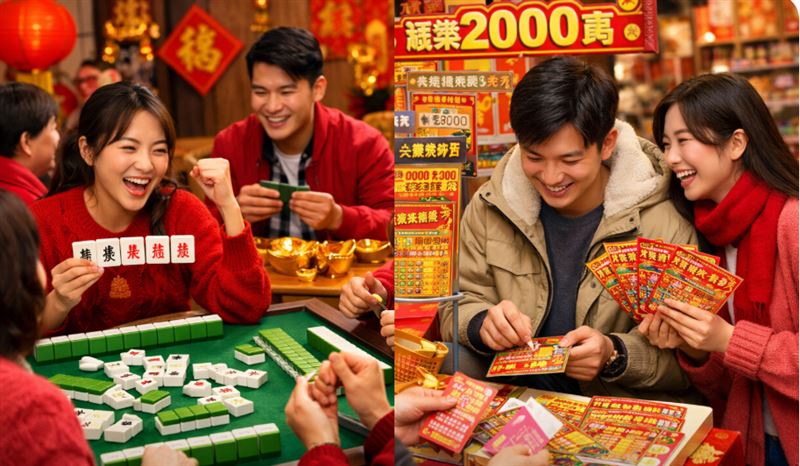 春節偏財運星座、生肖出爐。(圖/AI製圖)