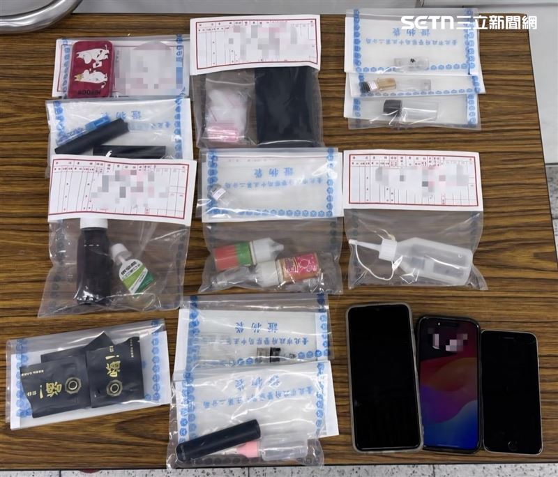 新北李姓毒販找來2名毒蟲分裝依托咪酯煙彈遭逮。（圖／翻攝畫面）
