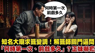 大廟求籤　解籤師關門逼問何時第一次？