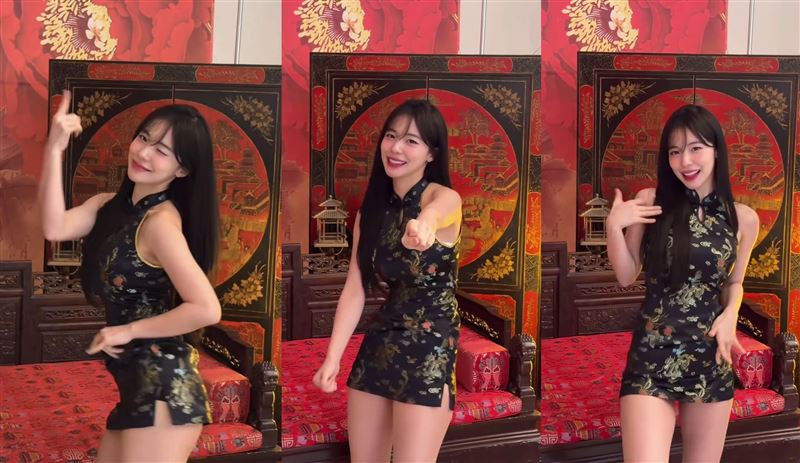 韓籍啦啦隊女神李多慧近日曬出「旗袍熱舞片」掀網路熱議。（圖／翻攝自IG @le_dahye）