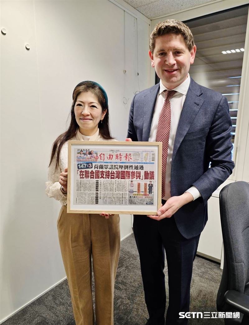 挺台力量不分台前幕後！駐荷親善大使Lily分享，帕特諾特議員（Jan Paternotte）對台灣的情誼深植於對普世價值的堅持。他不只在議事廳為台發聲，更曾私下現身《國有器官》紀錄片放映會，全程參與討論，以實際行動展現對人權與民主的深刻關懷。（圖／受訪者提供）