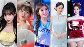 (左起）邊荷律、林襄、李珠珢、李雅英、李多慧。（圖／翻攝自邊荷律、林襄、李珠珢、李雅英、李多慧IG）