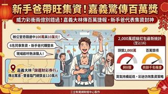 新／新手爸帶旺集資！嘉義驚傳百萬獎