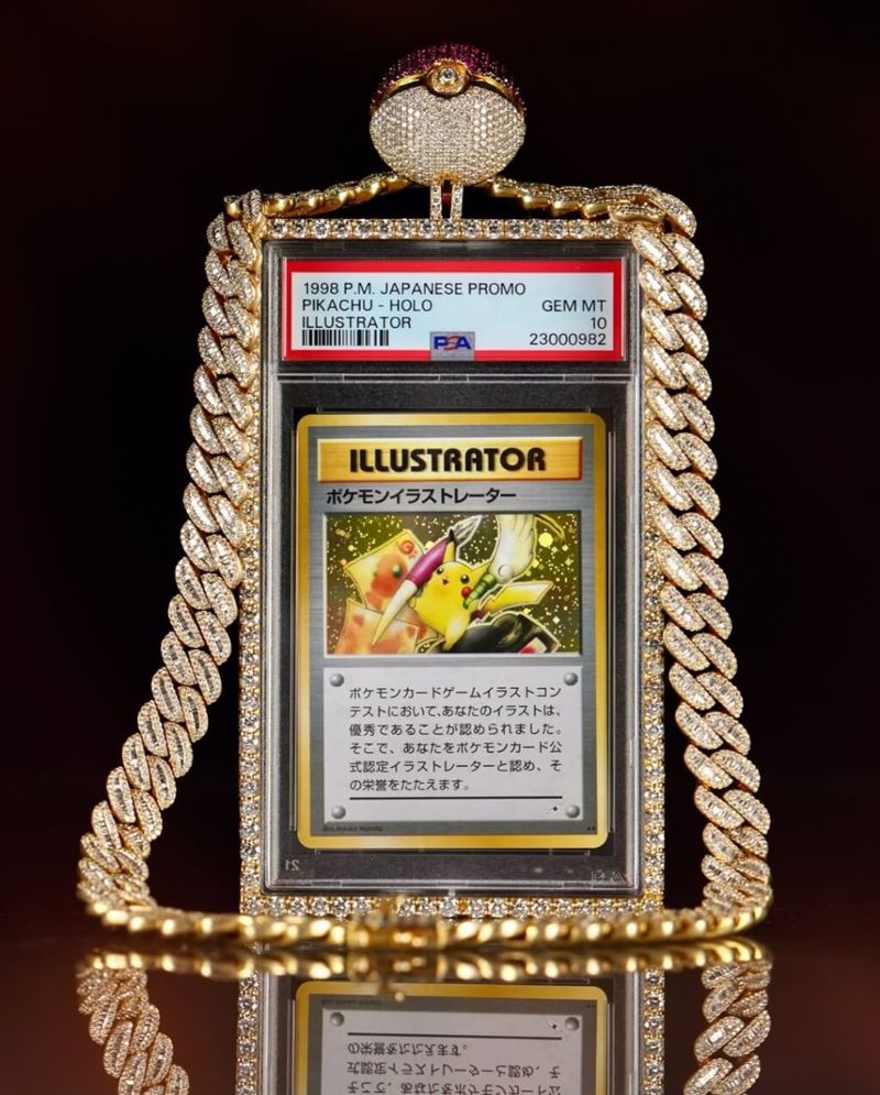被譽為「聖杯」級的稀有「插畫家皮卡丘」卡片。（圖取自instagram.com/loganpaul）