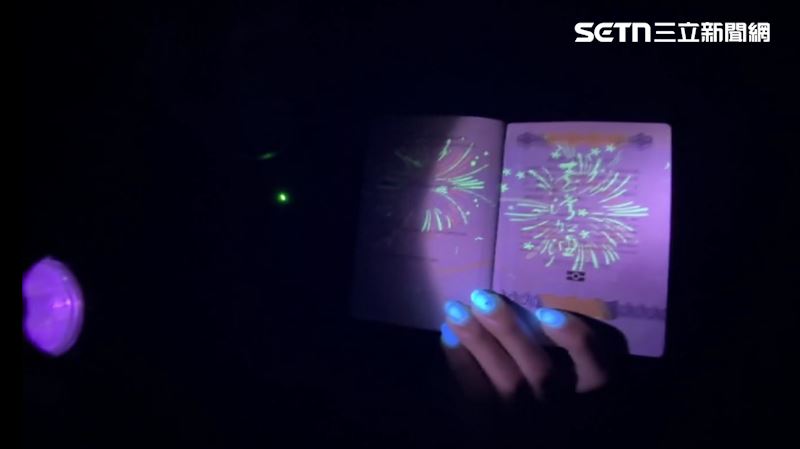 若手邊有台灣護照，關燈並用紫光手電筒照它，可發現眾多隱藏圖像。（示意圖／資料照）