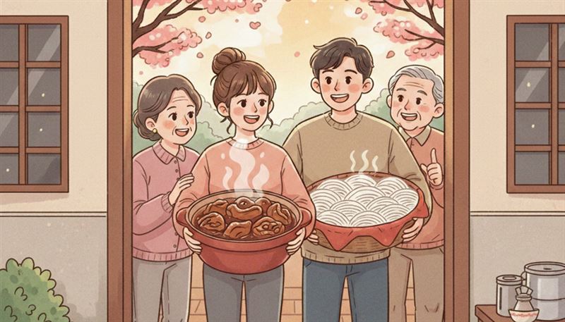 豬腳與麵線的祝福（圖／AI製作）