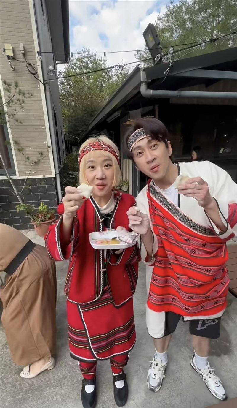 陳漢典首次以「泰雅女婿」身分參與Lulu家族團聚。（圖／翻攝自Lulu 黃路梓茵 臉書）