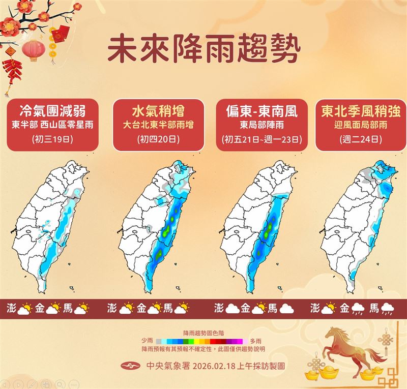 未來降雨趨勢。（圖／氣象署提供）