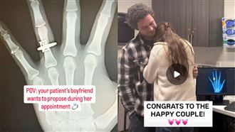 X光驚現「戴鑽戒」　她回頭爆淚：我願意