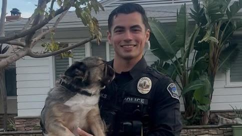 帥警抱狗太撩!網集體暴動:我也是狗快抱