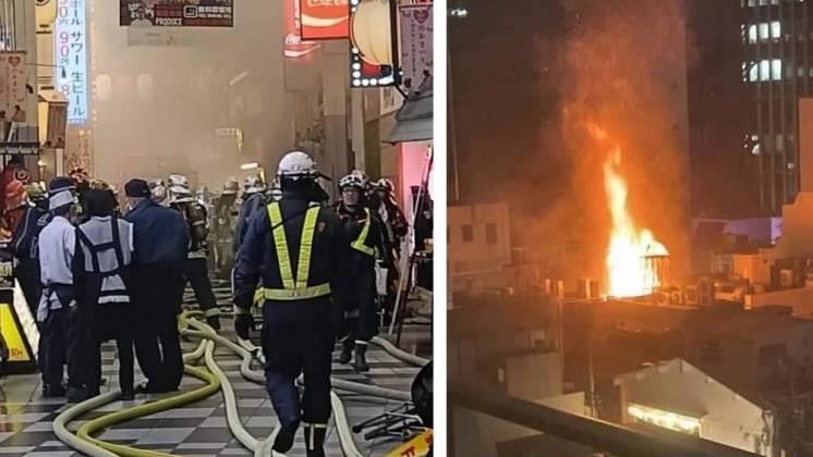 大阪梅田露天神社旁陷火海!43消防車急衝