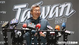 WBC台灣隊第2階段集訓，中職會長蔡其昌接受媒體聯訪。（圖／記者劉彥池攝影）