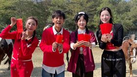 楊繡惠（左起）、阿翔、籃籃、李晧禎。（圖／民視提供） 