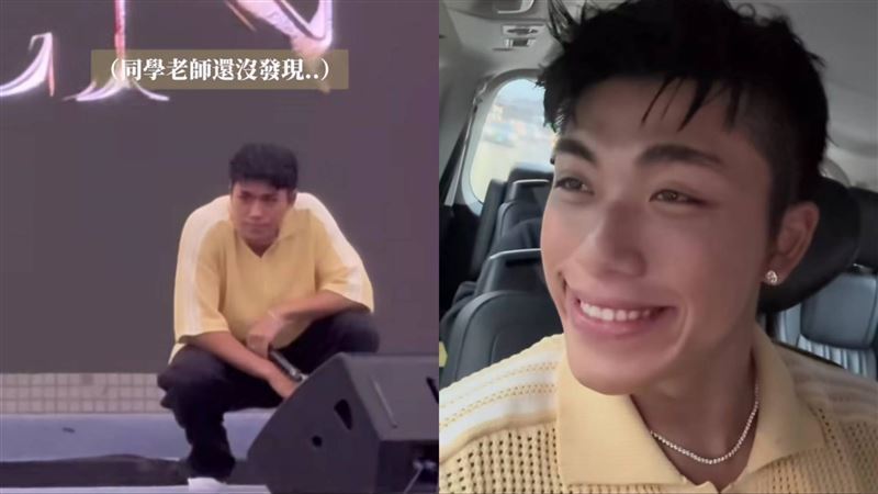 王ADEN於年末校園表演時因面對突發狀況反應不佳而引發風波。(圖/翻攝自Threads)