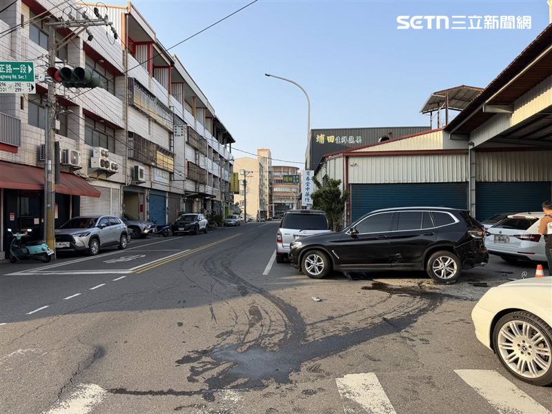 男子在溪湖鎮肇事後，又在埔心鄉發生二次追撞。（圖／翻攝畫面）