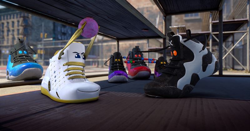 電影以球鞋視角展開紐約大冒險，更融合巷口籃球賽等道地美式街頭元素。（圖／原創娛樂提供）