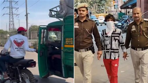 網紅專騎摩托開人車門　和警牽手新片出爐