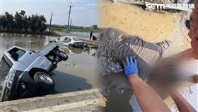 嘉義縣水上鄉,妻子,車輛,貨車,車禍,農田,泥土（圖／翻攝畫面）