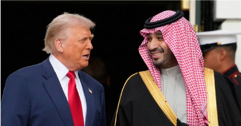 美國總統川普（左）、沙烏地阿拉伯王儲沙爾曼（右）。（圖／達志／美聯社）