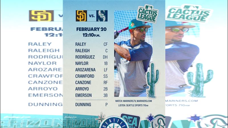 鄧寧（Dane Dunning）扛水手熱身賽首戰先發。（圖／翻攝自水手推特）