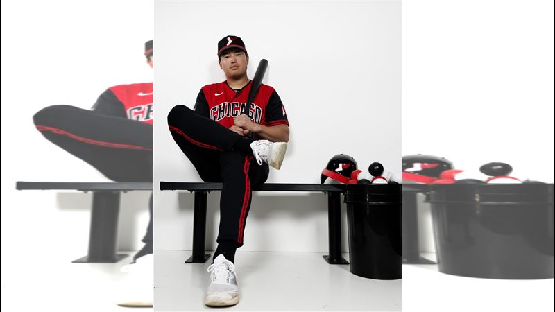 日籍強打村上宗隆大聯盟熱身賽首戰有雙安演出。（圖／翻攝自白襪 X）