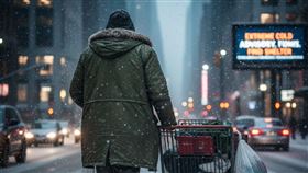 美國一名街友躲進垃圾車裡躲避寒冬，結果垃圾車在行進間已啟動了2次「壓縮程序」，但他奇蹟生還。（示意圖，由AI生成）