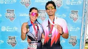 羅培茲阿奎拉和男友熱衷參加田徑賽事。（翻攝自TikTok @elizzabish）