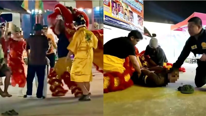 泰警農曆年「獅」出奇招 扮舞獅成功擒賊