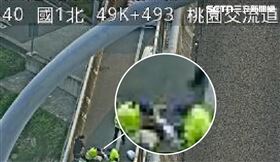 國軍桃園總醫院,桃園,匝道,計程車,五楊高架,國道1號（圖／翻攝畫面）