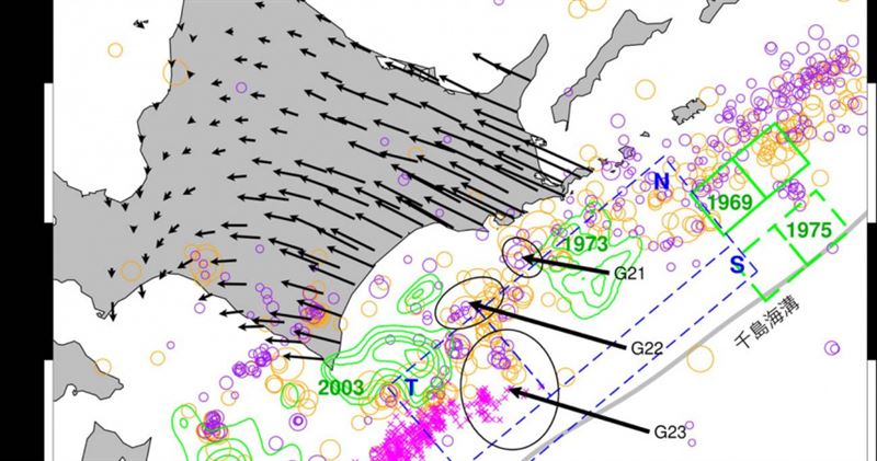 研究團隊發現，千島海溝附近板塊呈現高度固著，顯示能量正逐步累積。（圖／翻攝自日本東北大學）