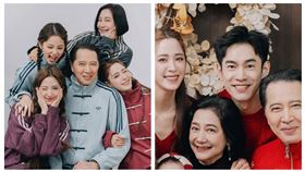 歐陽龍（右起）、張書豪、傅娟、歐陽妮妮與歐陽娣娣（左）。（圖／翻攝自IG @niniouyang）