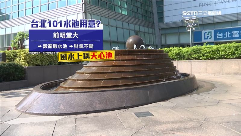 台北101水池，風水上稱天心池