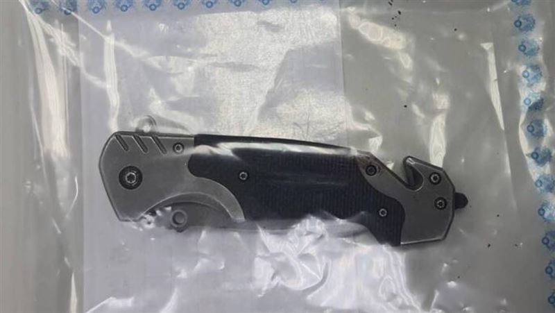 陳男掏出摺疊刀，劃傷出來勸架的謝父及謝男阿嬤。（圖／翻攝畫面）