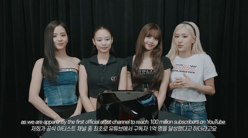 BLACKPINK頻道訂閱數破1億，成為全球史上第一組達成此紀錄的藝人。（圖／翻攝自BLACKPINK YT）