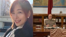 賈永婕看著蔣中正蠟像，直言』繼續罰坐吧，看大家多討厭你」。（圖/翻攝自賈永婕臉書）