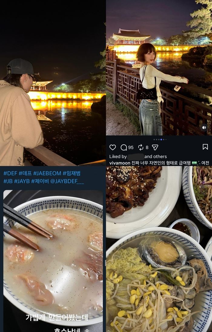 網友扒出多張同款照，質疑兩人同居。（圖／翻攝自IG、X）