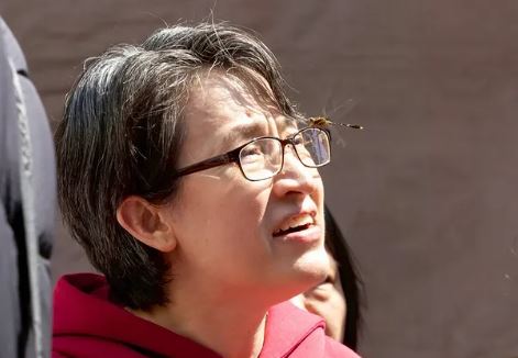 副總統蕭美琴被「蜻」點。（圖／取自bikhimhsiao　Threads）