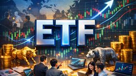 以近十年數據來看，農曆年後二十天大盤勝率高達七成，平均報酬近2.6%，金融股更是高達八成，平均報酬3.3%，比大盤更有投資機會。擔憂大盤震盪的投資人，則可以選擇息收為主的台股ETF，如00878擁有3成金融股與4成 AI 概念股，可望搭上長線AI成長空間。（示意圖/ AI製圖）