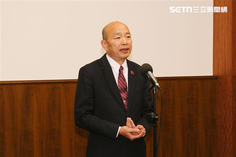 韓國瑜表示，他會根據總統的意願向三黨黨團提出說明，三黨同意後正式行文邀請總統到立法院進行國情報告，且會採取「統問統答」方式。（圖／記者楊士誼攝影）